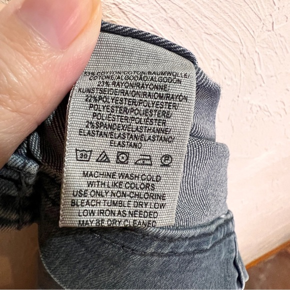 Free People Modern Femme Printed Faded Gray Stretch Mini Skirt Womens 6 - Picture 7 of 8